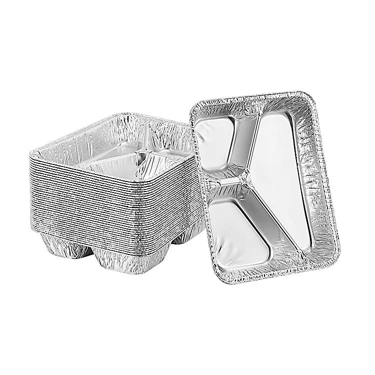 Conteneurs de plats à emporter en papier d'aluminium